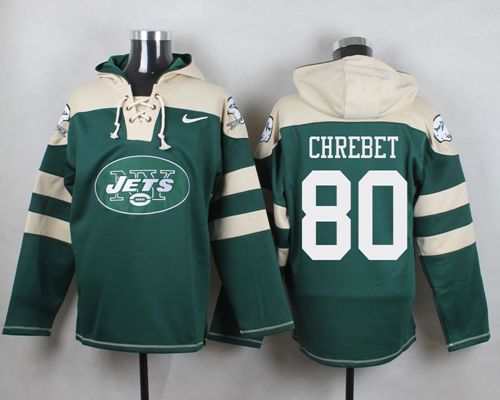 Nike Jets #80 Wayne Chrebet Green Player Pullover NFL Hoodie